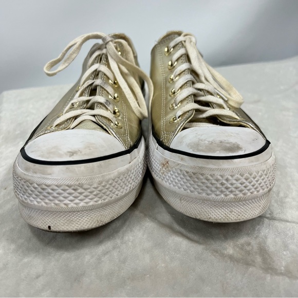 Converse All Star 9.5 Metallic Gold Sneakers - Picture 5 of 10
